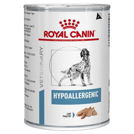 ROYAL CANIN® VETERINARY DIET Hypoallergenic Wet Dog Food Cans 12 x 400g