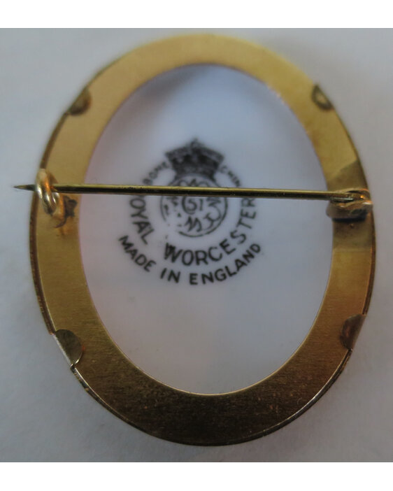 Royal Worcester brooch