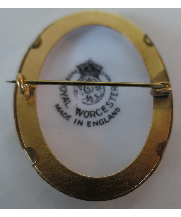Royal Worcester brooch