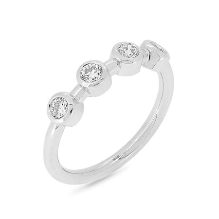 Rubover Set Diamond Wedding Ring