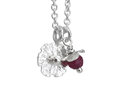 ruby flower sterling silver rosehip charm necklace pendant lily griffin nz jewel