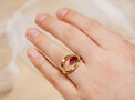 Ruby Marquise and 18ct Yellow Gold Handcrafted dress ring