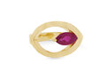 Ruby Marquise and 18ct Yellow Gold Handcrafted dress ring