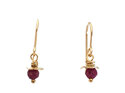 Ruby rosehip solid 9k gold earrings birthstone july lily griffin nz anniversary