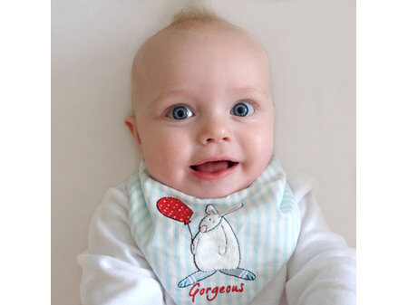 Rufus Rabbit Deluxe Dribble Bib - Newborn to 12 Months