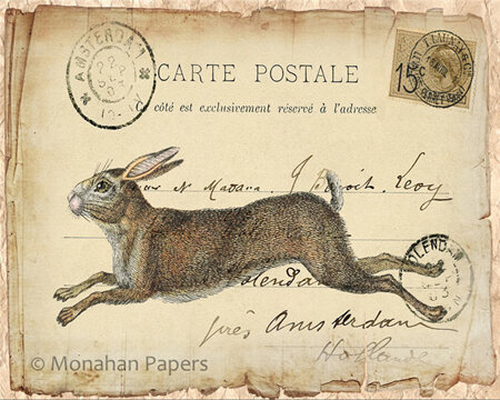 Running Hare Decor Paper