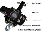 Runva 4.5X 12V with Steel Cable - Hitch Pack Winch