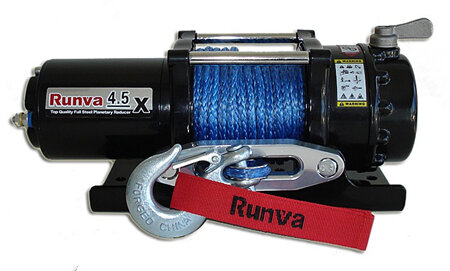 Runva 4.5X 12V with Synthetic Rope - Hitch Pack Winch