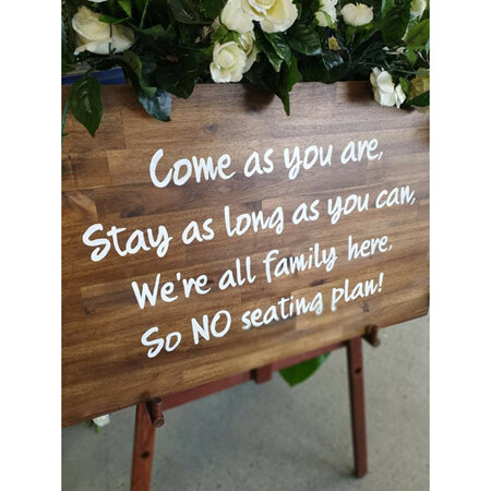 Rustic Sign - No Seating Plan