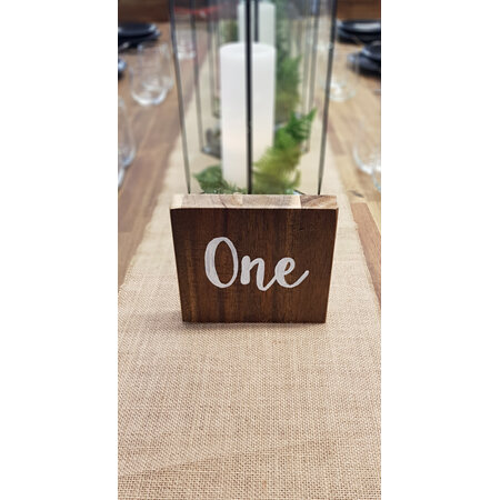 Rustic Table Number Sign - 16x15cm (#1 to #25)