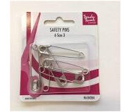 Safety Pins Nickel Plated Size 3-45mm