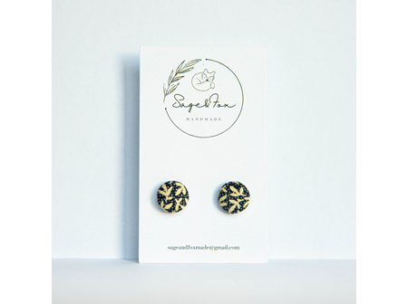 SAGE AND FOX EARRINGS SM NAVY FLORAL