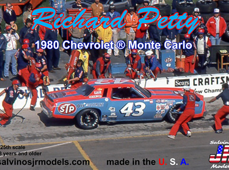 Salvinos JR Models 1/24 1980 Richard Petty Monte Carlo (R-RPMC1980O)