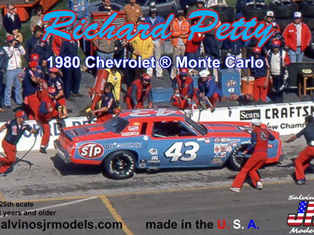 Salvinos JR Models 1/24 1980 Richard Petty Monte Carlo (R-RPMC1980O)