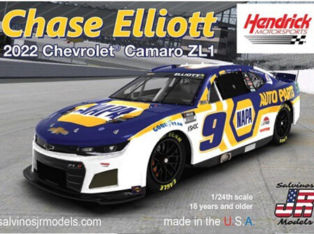 Salvinos JR Models 1/24 Chase Elliott 2022 Camaro ZL1 (R-HM2022CEP)