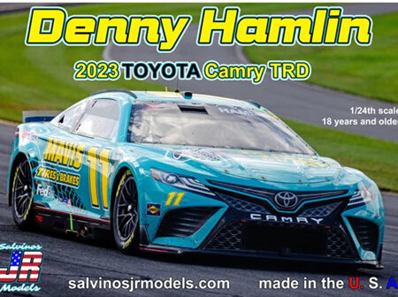 Salvinos JR Models 1/24 Denny Hamlin 2023 Toyota Camry Mavis Winner (JGT2023DHM)