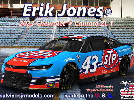 Salvinos JR Models 1/24 Erik Jones 2023 STP Camaro (LMC2023EJNW)