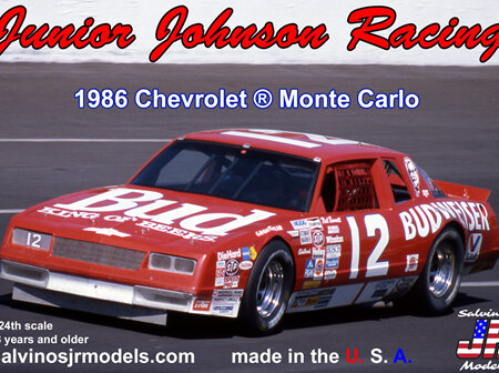 Salvinos JR Models 1/24 Junior Johnson Racing #12 Budweiser 1986 Monte Carlo