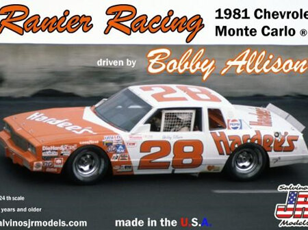 Salvinos JR Models 1/24 Rainier Racing Bobby Allison #28 Chevrolet Monte Carlo 1981 (SAL19810)