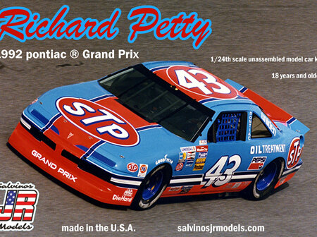 Salvinos JR Models 1/24 Richard Petty 1992 Pontiac Grand Prix (RPGP1992A)