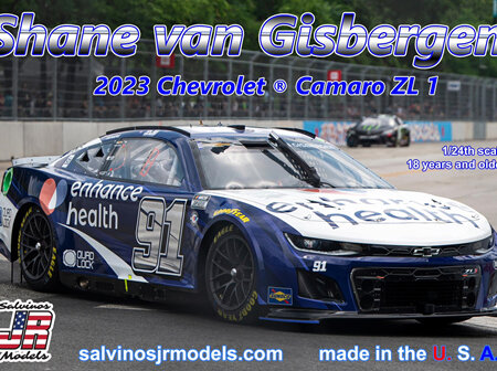 Salvinos JR Models 1/24 Trackhouse Racing 2023 "SVG" Shane Van Gisbergen Chicago Winner (THC2023SVG)