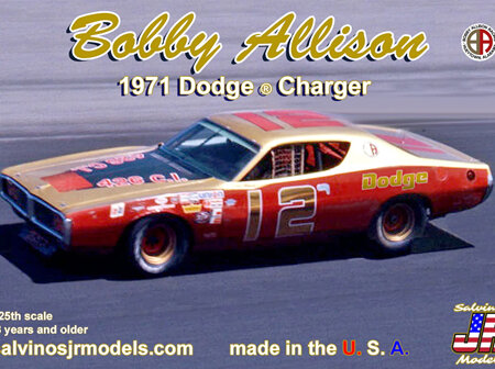 Salvinos JR Models 1/25 Bobby Allison 1971 Dodge Charger (RPDC1971BA)