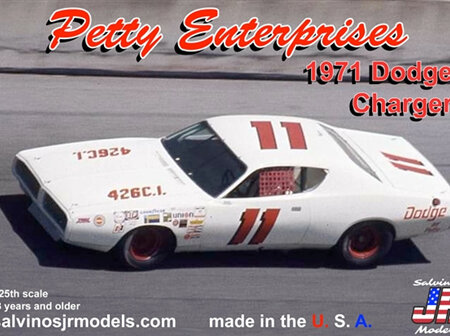 Salvinos JR Models 1/25 Petty Enterprises #11 1971 Dodge Charger (PEDC1971DA)