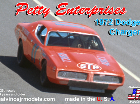 Salvinos JR Models 1/25 Petty Enterprises 1972 Dodge Charger (R-PEDC1972D)
