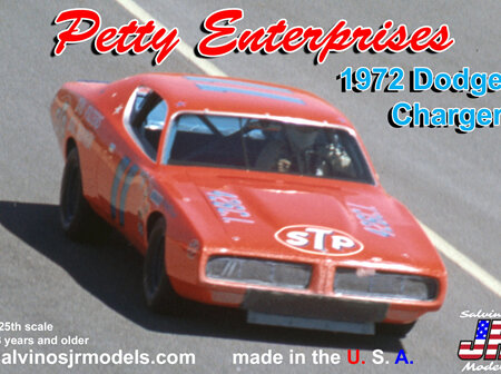Salvinos JR Models 1/25 Petty Enterprises 1972 Dodge Charger (R-PEDC1972D)