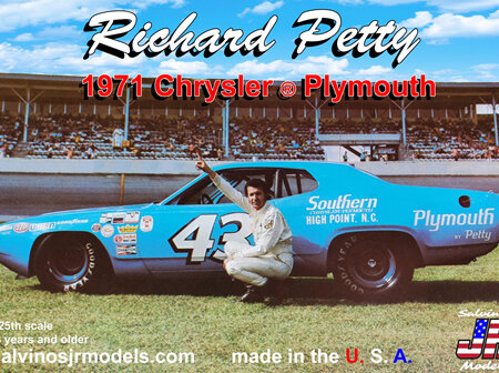 Salvinos JR Models 1/25 Richard Petty 1971 Chrysler Plymouth (SJM19712)