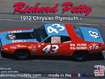 Salvinos JR Models 1/25 Richard Petty 1972  Chrysler Plymouth (RPCP1972D)