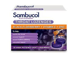Sambucol Black Elderberry + Vit C + Zinc (20 lozenges)