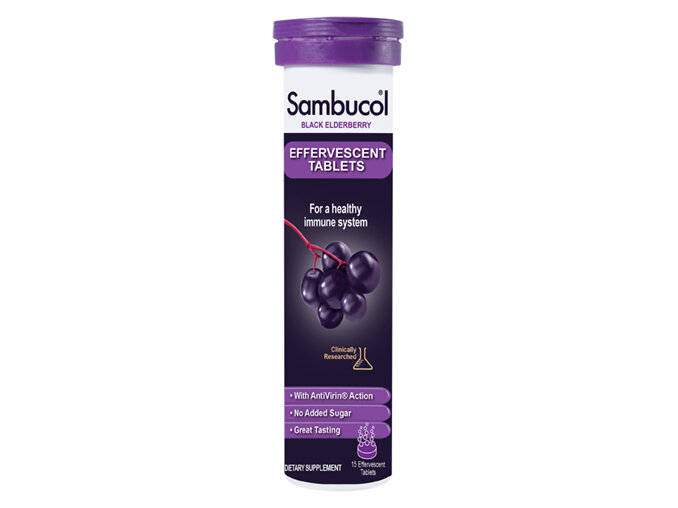Sambucol Effervescent 15tabs immunity black current elderberry