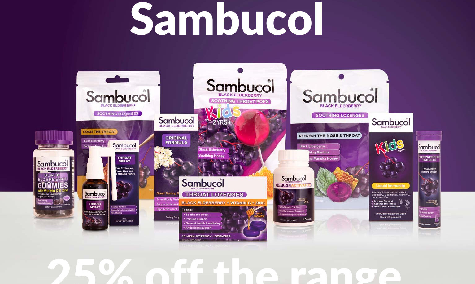 Sambucol Range 25% Off