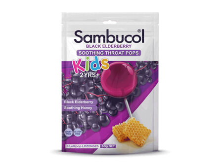 Sambucol Soothing Throat Pops 8s