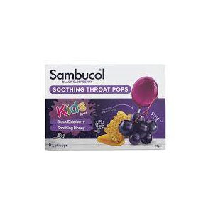 SAMBUCOL SOOTHNG THROAT POPS KIDS 8'S