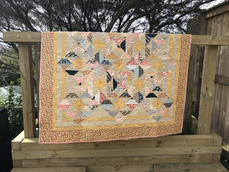 Sample of At Sea Quilt designed by Cozy Quilt Designs