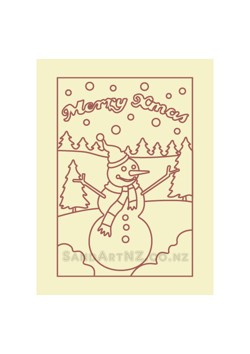 SandART NZ - Christmas Cards, Christmas Tree, Postcards, snowmen, snowman