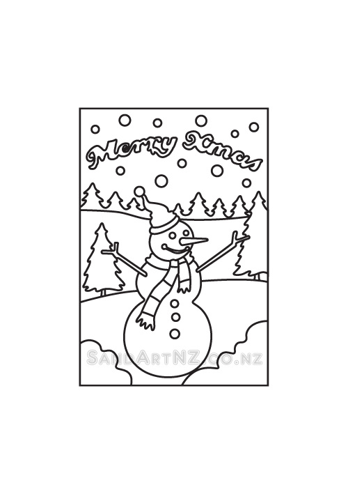 SandART NZ - Christmas Cards, Christmas Tree, Postcards, Snowman