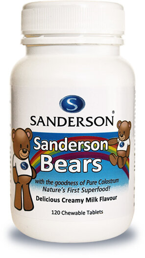 Sanderson Bears - Delicious Milk Flavoured Chewable Colostrum - 120 Tablets