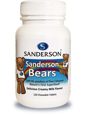 Sanderson Bears - Delicious Milk Flavoured Chewable Colostrum - 120 Tablets