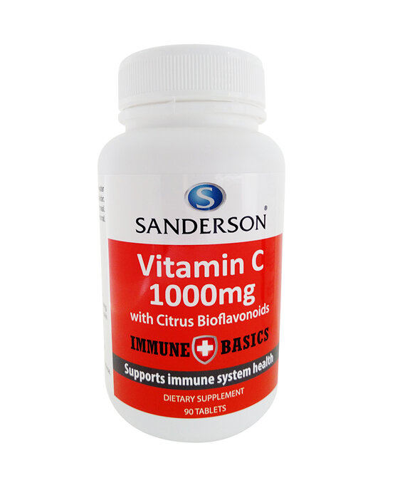 Sanderson Immune Basics Vitamin C 1000mg with citrus bioflavonoids 90 tabs