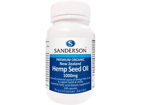 Sanderson NZ Organic Hemp Seed Oil 1000Mg 100 caps