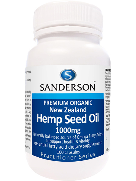 Sanderson NZ Organic Hemp Seed Oil 1000Mg 100 caps