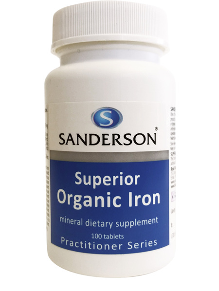 Sanderson™ Superior Organic Iron - 100 Tablets