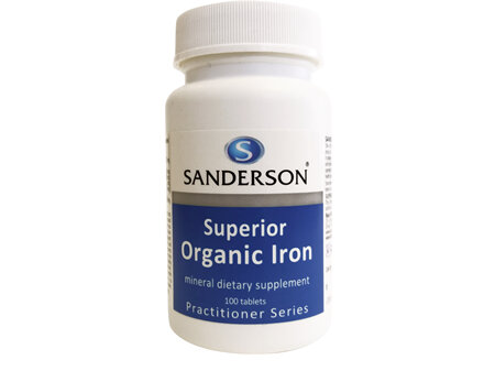 Sanderson™ Superior Organic Iron - 100 Tablets