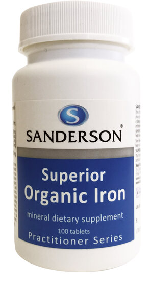 Sanderson™ Superior Organic Iron - 100 Tablets