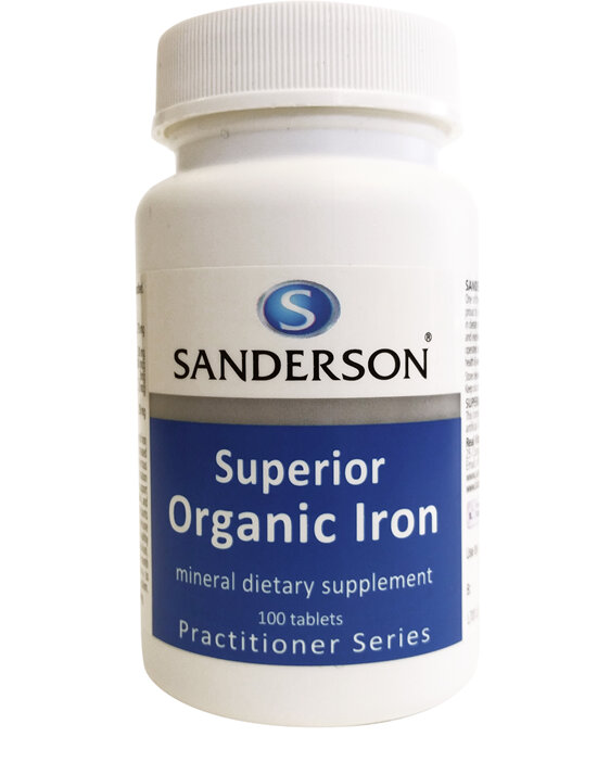 Sanderson™ Superior Organic Iron - 100 Tablets