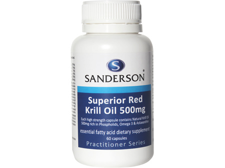 Sanderson™ Superior Red Krill Oil 500Mg - 60 Capsules
