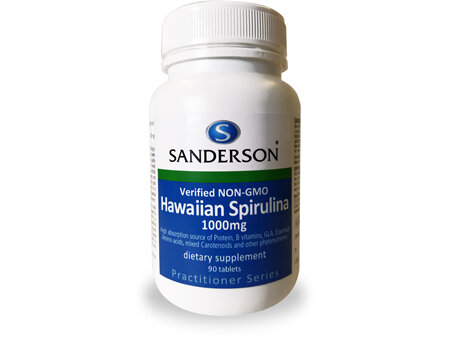 Sanderson™ Verified Non-GMO Hawaiian Spirulina 1000Mg 90 Caps